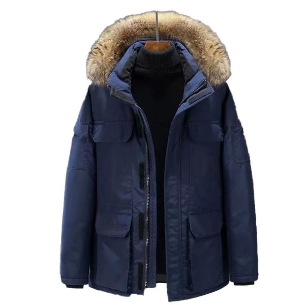

2023 goose down jacket men's and women's coat mink fur collar couple coat winter fashion outdoor thickened warm custom designer cl, Black