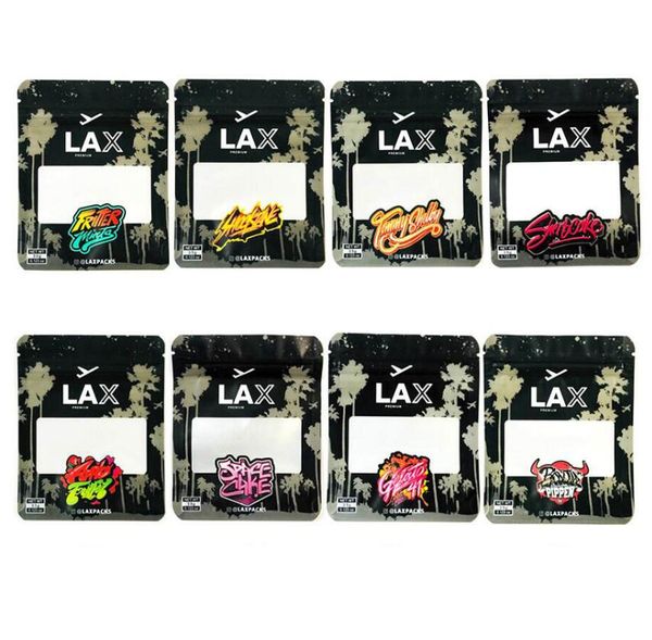 

wholesale packaging bag 3.5g lax laxpacks resealable zipper empty package mylar bags