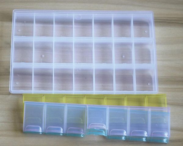 

7 days weekly box tablet storage case container 21 cells box7473916