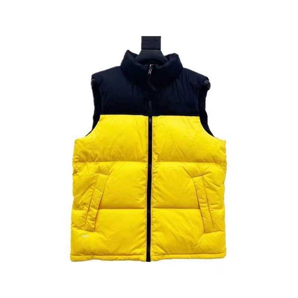 

new color north winter men's down vests puffer jacket casual brand hoodies down parkas warm ski mens face vest 700, Black;white
