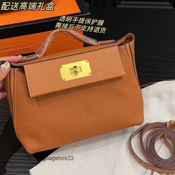 

fashion bags cowhide 2023 designer lady kellies buckle small tote pattern bag crossbody high kely litchi mini tote handbag shoulder purse la