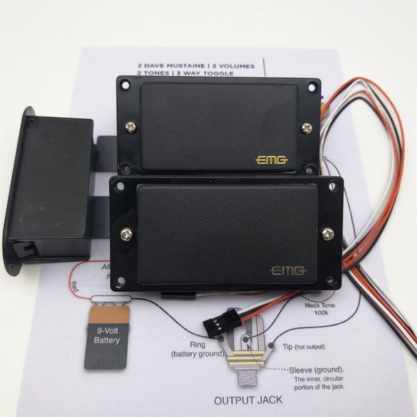 

electric guitar emg pickup 81 silver 85 golden emg active pickups bridge and neck pickups with installation circuit diagram in sto273h