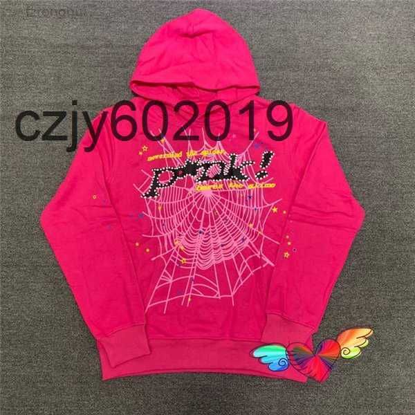 

2023 young thug pink sp5der 555555 hoodie pink hoodie men women foam print spider web graphic 555555 sweatshirts pullovers 4 c8vf3wnu, Black