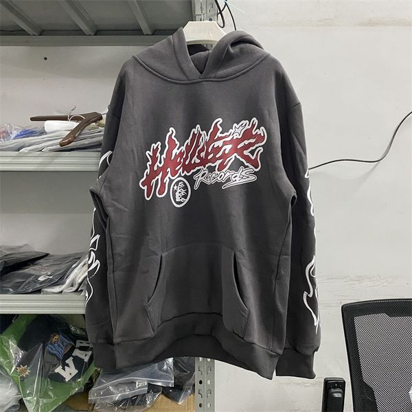 

real pics casual hoodie men women 2023fw gray hoody sweatshirts pullovers, Black