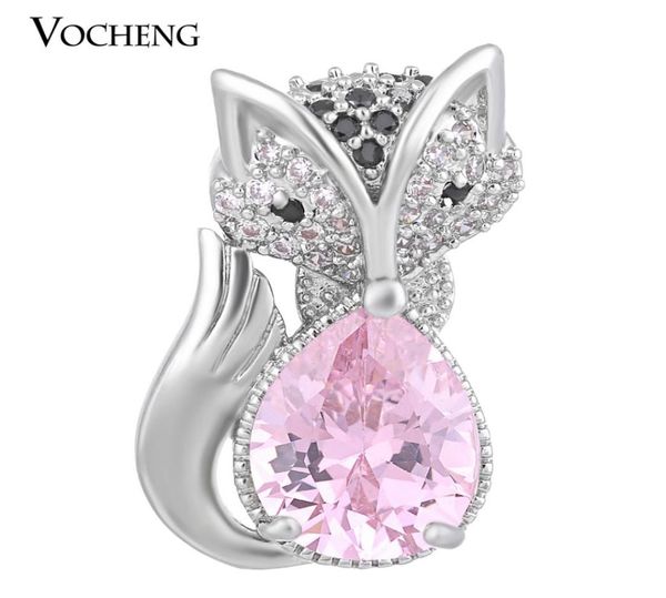 

noosa 18mm snap charms luxury fox cz stone 4 colors drop copper material animal interchangeable jewelry vn13982214884