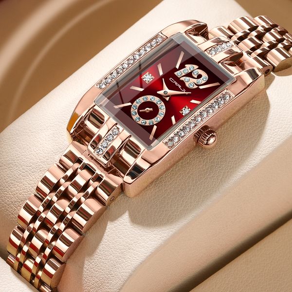 

wristwatches crrju women watches luxury fashion elegant wristwatch quartz watch for girl ladies clock relogio feminino 230807, Slivery;brown