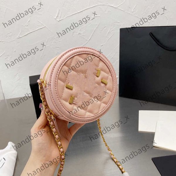 

c bag new leisure small flavor rhombic chain bag caviar cow skin round cake bag versatile crossbody women's bag 7de8