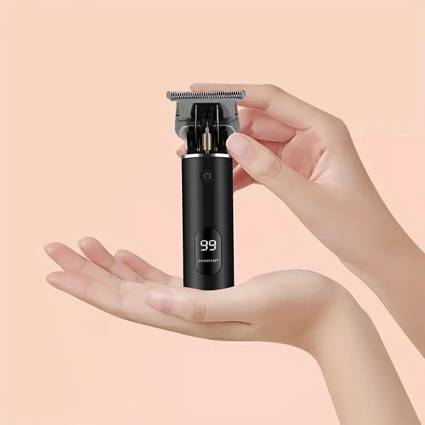 

upgrade your haircut game: professional t-blade hair trimmer kit with led display & cordless clippers for men, women & kids
