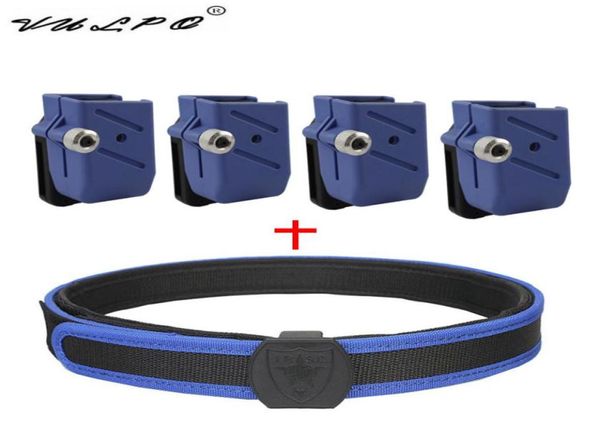

vulpo hunting tactical ipsc shooting belt speed magazine pouch set pistol mag holster1156722, Black;gray