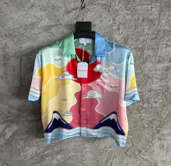 

2022 year fall model mens designer new shirts us size shirts wonderful mens designer button short sleeve s9680205, White;black