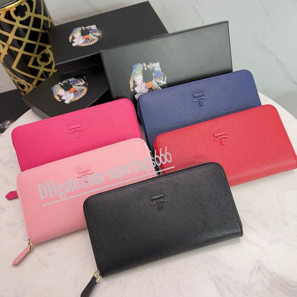 

women's purses fashion card bags designer coin purse for women men saffiano and leather wallet, Red;black