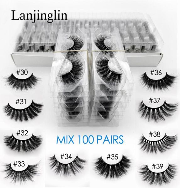 

whole 3d mink false eyelashes 20304050100 pairs fluffy wispy fake lashes natural long makeup lash extension in bulk cx20085032716