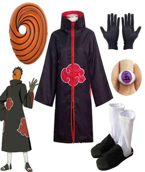 

tobi cosplay costume for boys obito mask carnival halloween costume for kids suitab for height 135cm185cm h2208102253473, Black;red