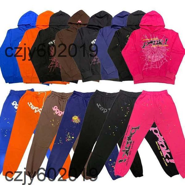 

men's hoodies sweatshirts red sp5der young thug 555555 hoodie men women angel hoodies pant puff pastry printing graphic spider web swea, Black