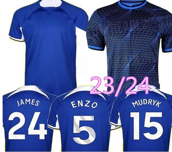 

2023 2024 cfc soccer jerseys enzo sterling fofana cucurella koulibaly chukwuemeka mens football shirt, Black;yellow