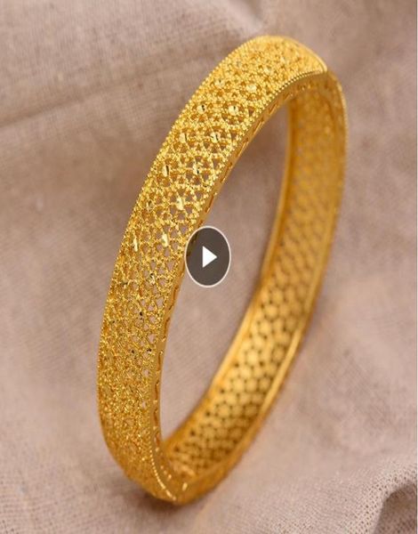 

24k dubai gold bangles for women gold dubai bride wedding ethiopian bracelet africa bangle arab jewelry gold charm kids bracelet9949116, Golden;silver