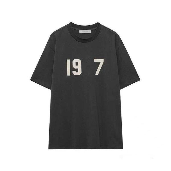 

mens t shirts chest letter laminated print esse short sleeve high street loose oversize casual t-shirt cotton gfff, White;black