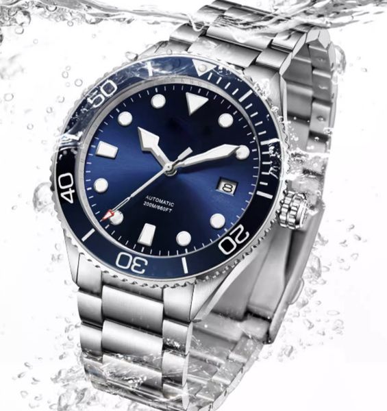 

2023 automatic classical watches luminous strap three-bead stainless steel metal watch band for men