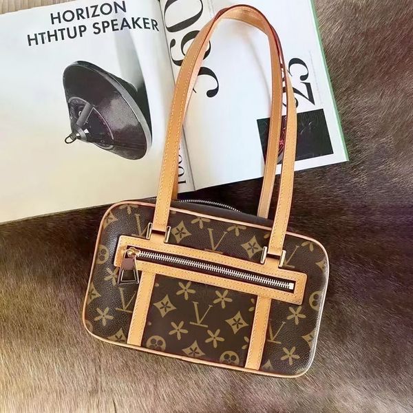 

m46321 cite luxury handbag clutch mens designer brown flower underarm bag womens pochette lady shoulder bags genuine leather tote cross body