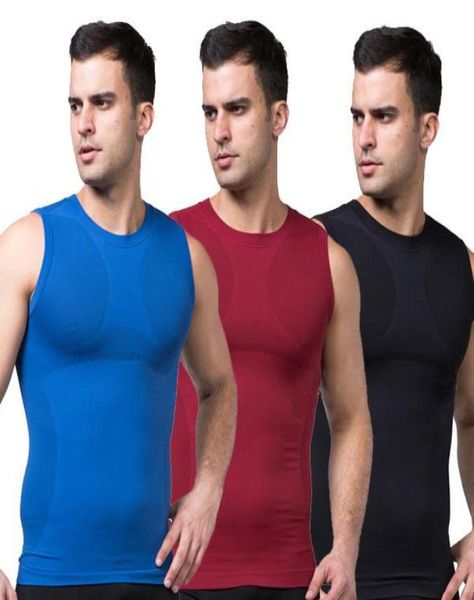 

wholemen slimming body shaper vest belly tummy waist girdle shirt shapewear underwear 7765634, Black;brown