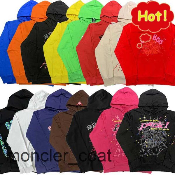 

spider hoodies designer mens pullover red sp5der young thug 555555 angel hoodies men womens hoodie embroidered spider web sweatshirt4xzz, Black