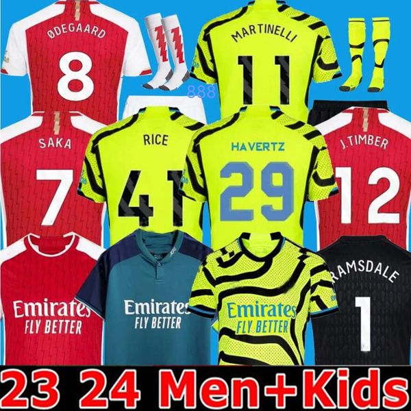 

23 24 saka g. jesus soccer jerseys smith rowe fans version gunners martinelli odegaard thomas nketiah tierney 2023 2024 home away football s, Black;yellow