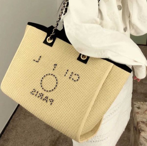 

women's classics luxury beach bag brand ch women evening handbag fashion designers backpack knitting female large capacity handbags met