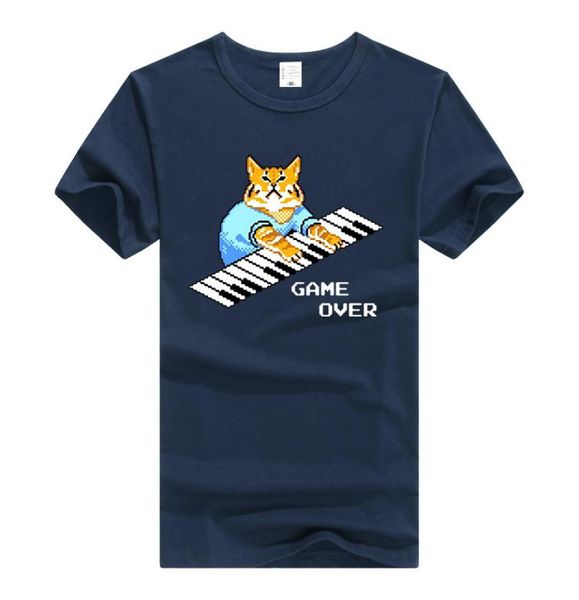 

teewining keyboard cat t shirt the it crowd roy tshirt men women tshirt streetwear tee piano cat game over j1906127913732, White;black