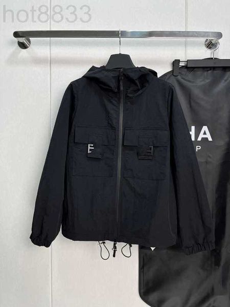 

women's jackets designer early autumn new workwear style simple and versatile, fashionable handsome mesh lined sports hood l5zd, Black;brown