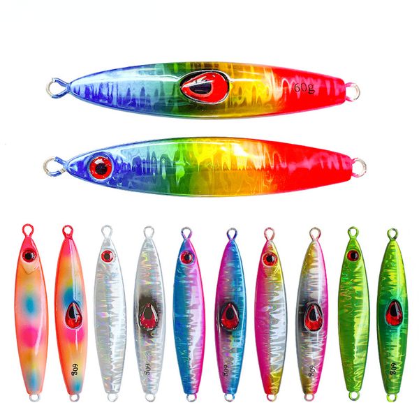 

6pcs/lot 20g/30g/40g/60g/80g metal jigging lure saltwater lead fishing jig lure
