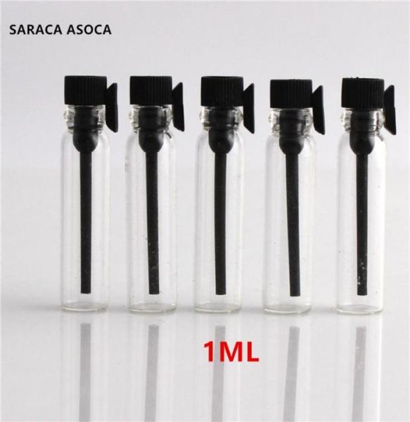 

200pcslot 1ml 15ml 2ml clear mini glass perfume bottle small oil spray container 1ml trial installed glass perfume test tube5063594