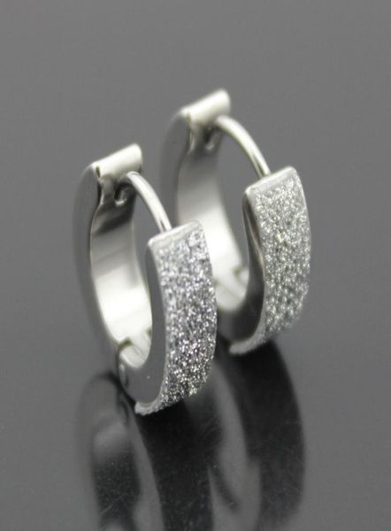 

316l titanium steel stud earrings for men black and silver color scrub earrings statement earrings stainless steel ear buckle with1650342, Golden