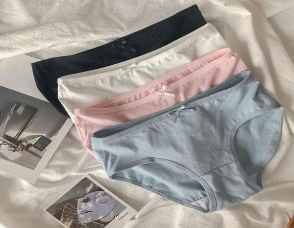 

women039s panties cotton female underpants for women briefs underwear plus size pantys lingerie 4solid color7553996, Black;pink