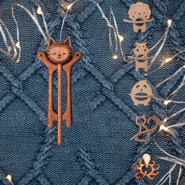 

pins brooches brooch pin with wooden animal pattern diy craft badge cartoon pin funny cute shawl pin scarf buckle clasp pins jewelry gift 20, Gray