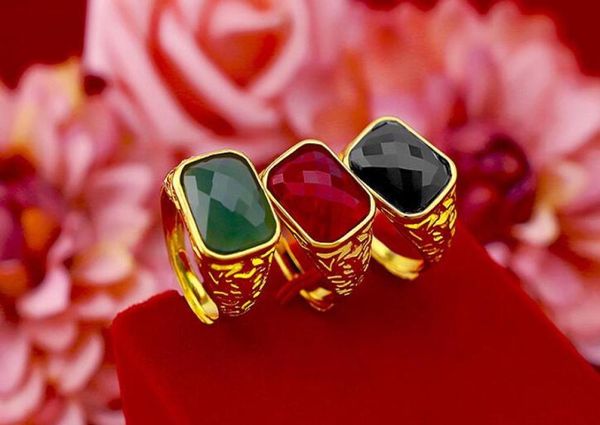 

imitation fashion crystal open adjustable man ring copper gold rings5100180, Silver