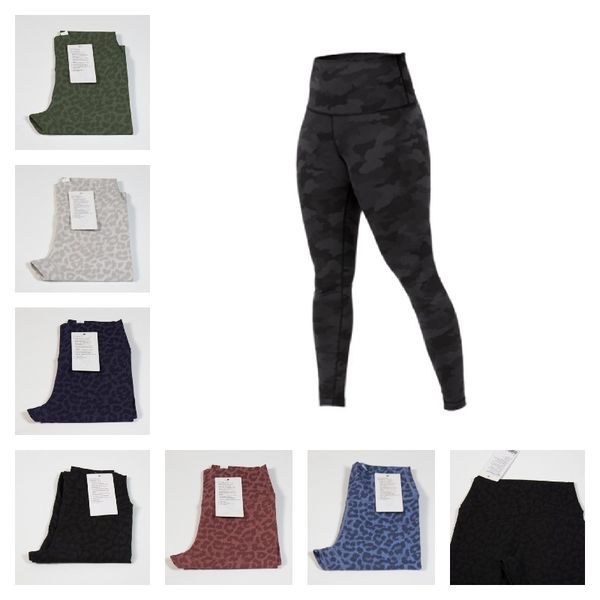 

camouflage print yoga leggings women align high rise pant sports pants tight fit leggings workout clothes for summer lu-168, Black;white
