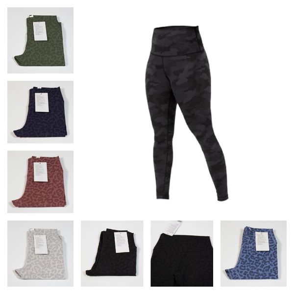 

sport camouflage tights yoga leggings women breathable high waist push up sports gym pants fitness athletic buttery soft lu-168, Black;white