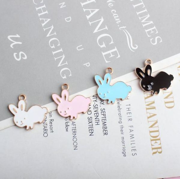 

60pcs kawaii animal pendant charms 2324mm gold tone plated oil drop cute earring necklace ornament pendants4086657, Bronze;silver