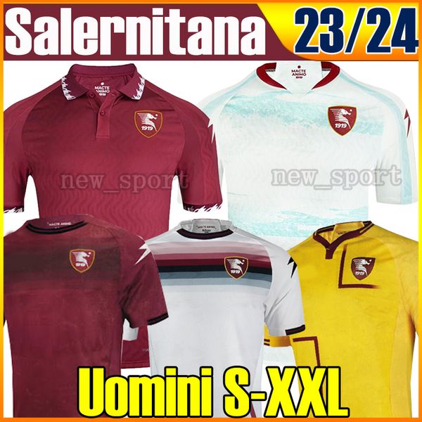

23 24 us salernitanas soccer jerseys ribery botheim maggiore candreva bohinen lovato pirola 2023 2024 home away sambia bronn bonazzoli kasta, Black;yellow