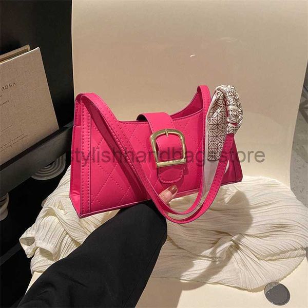 

shoulder bags textured and trendy women's bag 2023 summer trend one shoulder underarm bag silk scarf casual solid color crescent bagsty