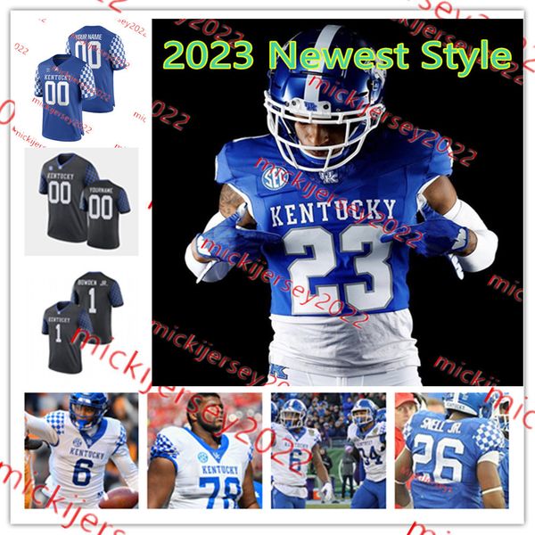 

will levis josh kattus kentucky wildcats football jersey 24 chris rodriguez jr. 0 kavosiey smoke 12 kaiya sheron kentucky jerseys custom sti, Black