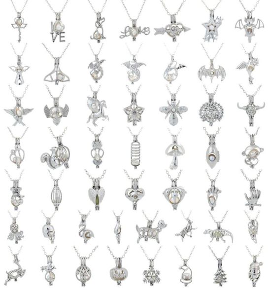 

fashion design silver pendant findings cage essential oil diffuser locket for oyster pearl fiber ball girl women8208680