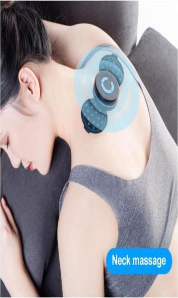 

new portable mini electric neck cervical massager stimulator back thigh massager pain relief massage patch intelligent wireless6384703