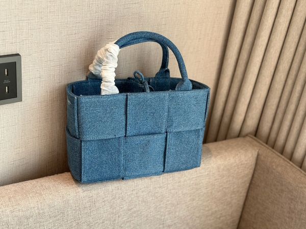 

designers shoulder bag denim fabric women tote lady handbag size 25cm with small coin wallet and strap