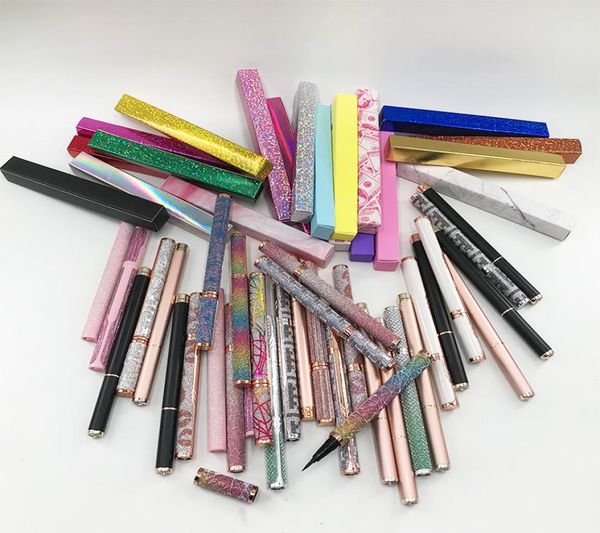 

whole magnet glue eyeliner pen silver rhinestone transparent black adhesive eye liner for strip mink lash4144169