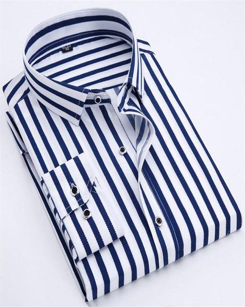 

men fashion casual long sleeved striped shirts men clothing man casual male shirt men039s casual shirts247p6521865, White;black