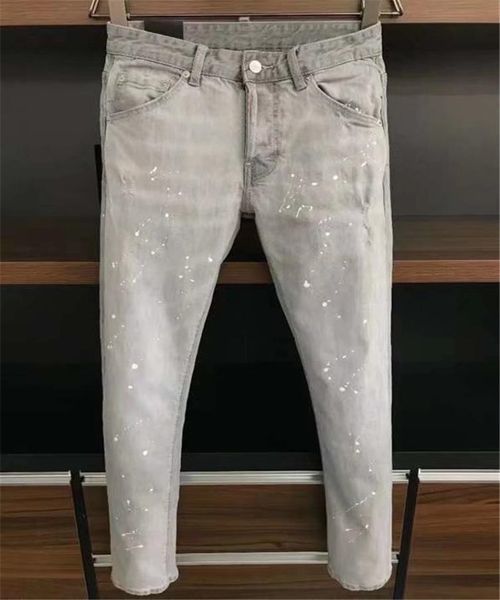 

mens jeans designer ripped skinny trousers motorcycle moto biker hole slim men039s fashion brand denim pants hip hop d2 9633 ds7532568, Blue