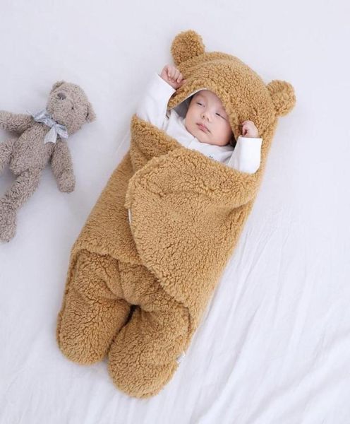 

blankets swaddling cute born baby boys girls plush swaddle wrap ultrasoft fluffy fleece sleeping bag cotton soft bedding stuff5604988