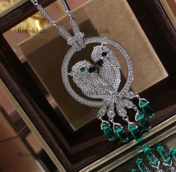 

hezekiah luxury parrot necklace luxury ladies necklace dance party ladies and ladies temperament inlaid with aaa zirc9802958, Silver