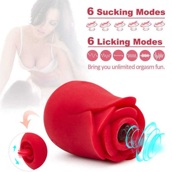 

massager rose flower sucking vibratosr for woman nipple sucker clitoris stimulator tongue lick breast enlarge rechargeable